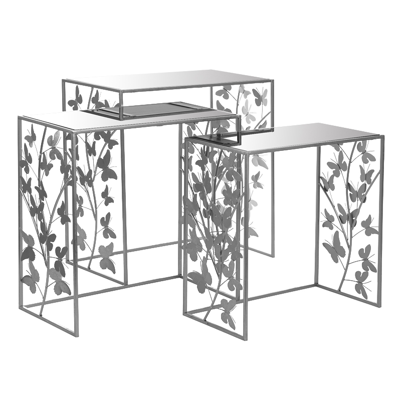 Консоль Silver Butterfly Triple Серебряный Консоль Silver Butterfly Triple Серебряный в Рязани | Loft Concept