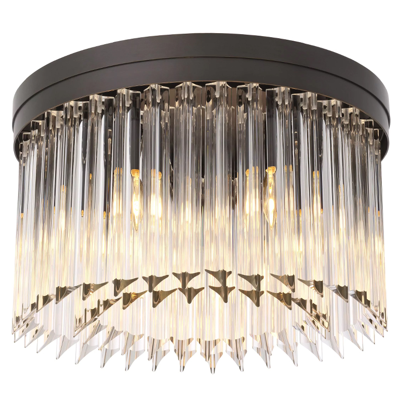 Потолочный светильник Eichholtz Ceiling Lamp Evina Bronze Прозрачное Стекло Темная бронза Потолочный светильник Eichholtz Ceiling Lamp Evina Bronze Прозрачное Стекло Темная бронза в Рязани | Loft Concept