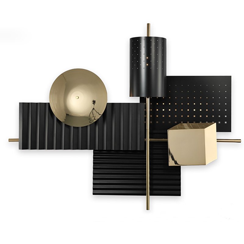 Бра Abstra black&gold Глянцевое золото Черный Бра Abstra black&gold Глянцевое золото Черный в Рязани | Loft Concept