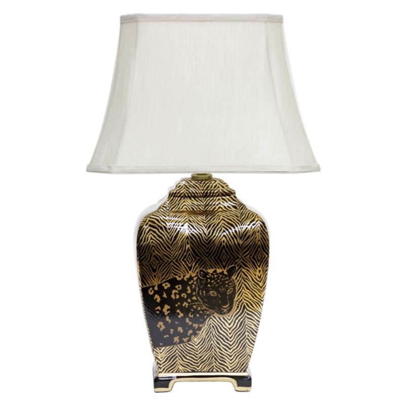 Настольная лампа Leopard Table lamp black and gold Черный Золотой Белый Настольная лампа Leopard Table lamp black and gold Черный Золотой Белый в Рязани | Loft Concept