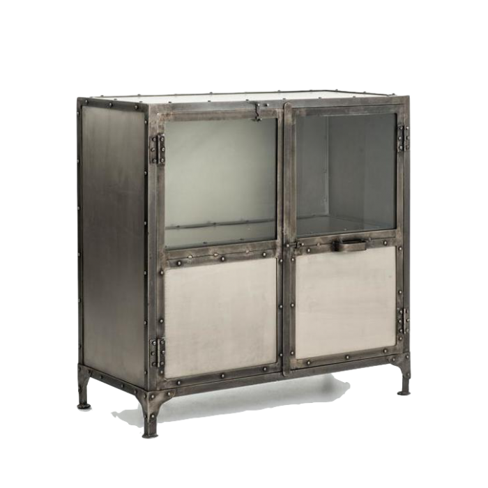 Комод металлический Industrial Steampunk Nickel 2 Door Cabinet Комод металлический Industrial Steampunk Nickel 2 Door Cabinet в Рязани | Loft Concept