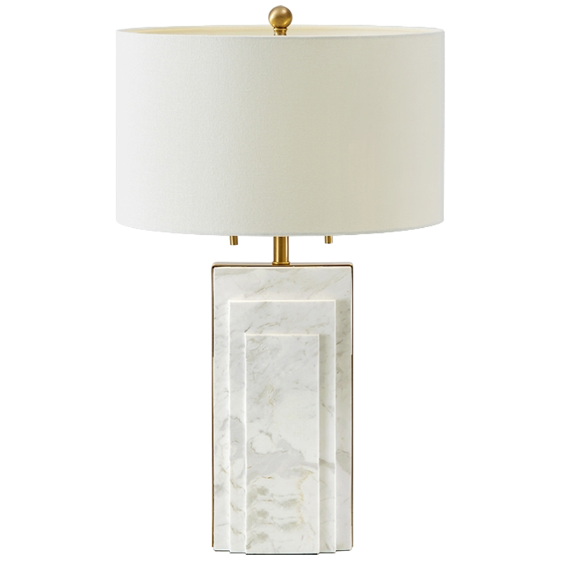 Дизайнерский настольный светильник Deco Marble Table Lamp Золотой Молочный Белый Мрамор Bianco Дизайнерский настольный светильник Deco Marble Table Lamp Золотой Молочный Белый Мрамор Bianco в Рязани | Loft Concept