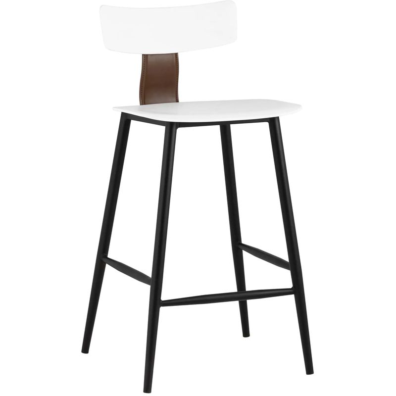 Стул Барный ANT White Eco-Leather 2 шт Белый Коричневый Черный в Рязани | Loft Concept 