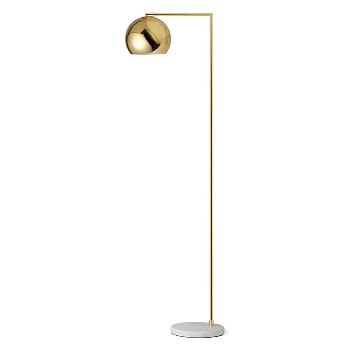 Торшер Brass Ball Белый Латунь Торшер Brass Ball Белый Латунь в Рязани | Loft Concept