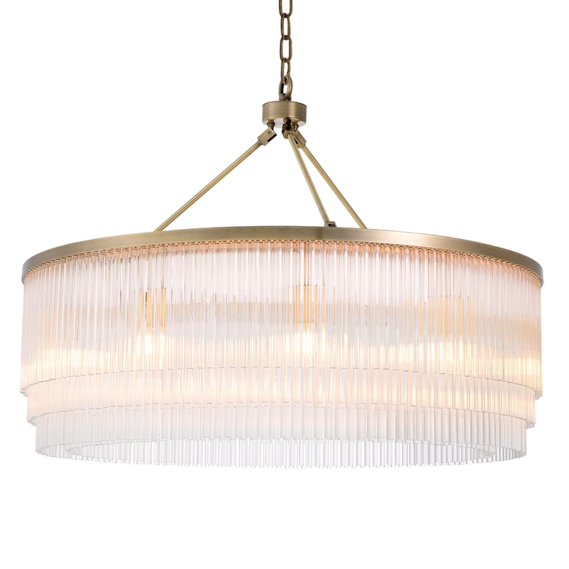 Люстра Eichholtz Chandelier Hector L Brass Латунь Прозрачное Стекло Люстра Eichholtz Chandelier Hector L Brass Латунь Прозрачное Стекло в Рязани | Loft Concept