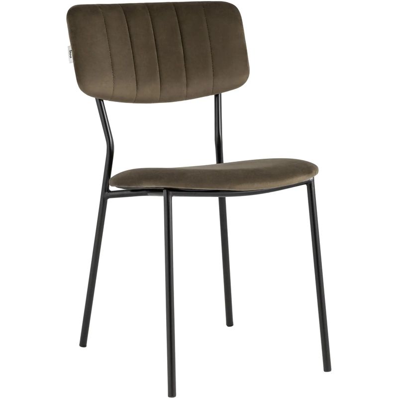Стул Singer Chair без подлокотника Коричневый Велюр Коричневый Черный Стул Singer Chair без подлокотника Коричневый Велюр Коричневый Черный в Рязани | Loft Concept