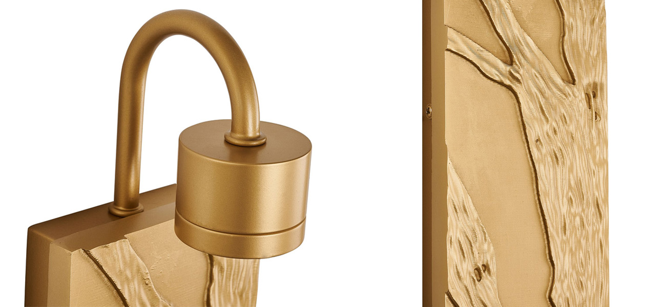 Бра с фактурой дерева Barkwood Golg - фото