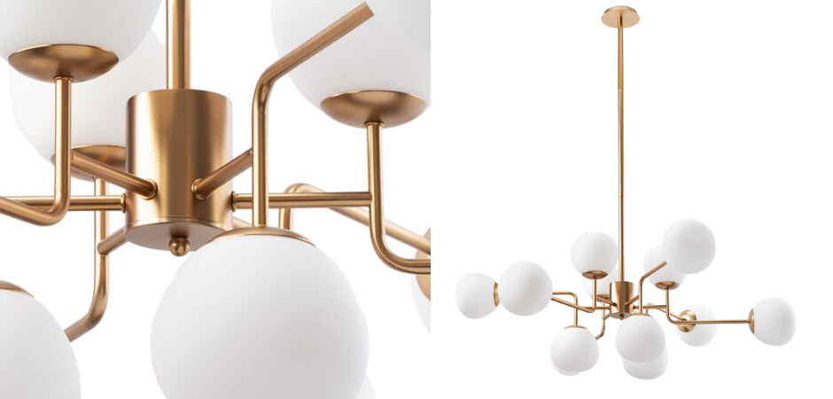 Люстра Tiepolo Ball Chandelier Gold 12 Люстра Tiepolo Ball Chandelier Gold 12 - Loft-Concept в Рязани