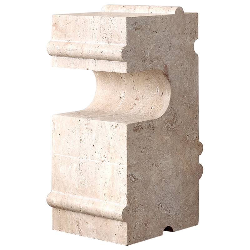 Приставной стол Hume Stone Side Table дизайн Kelly Wearstler Песочный Приставной стол Hume Stone Side Table дизайн Kelly Wearstler Песочный в Рязани | Loft Concept