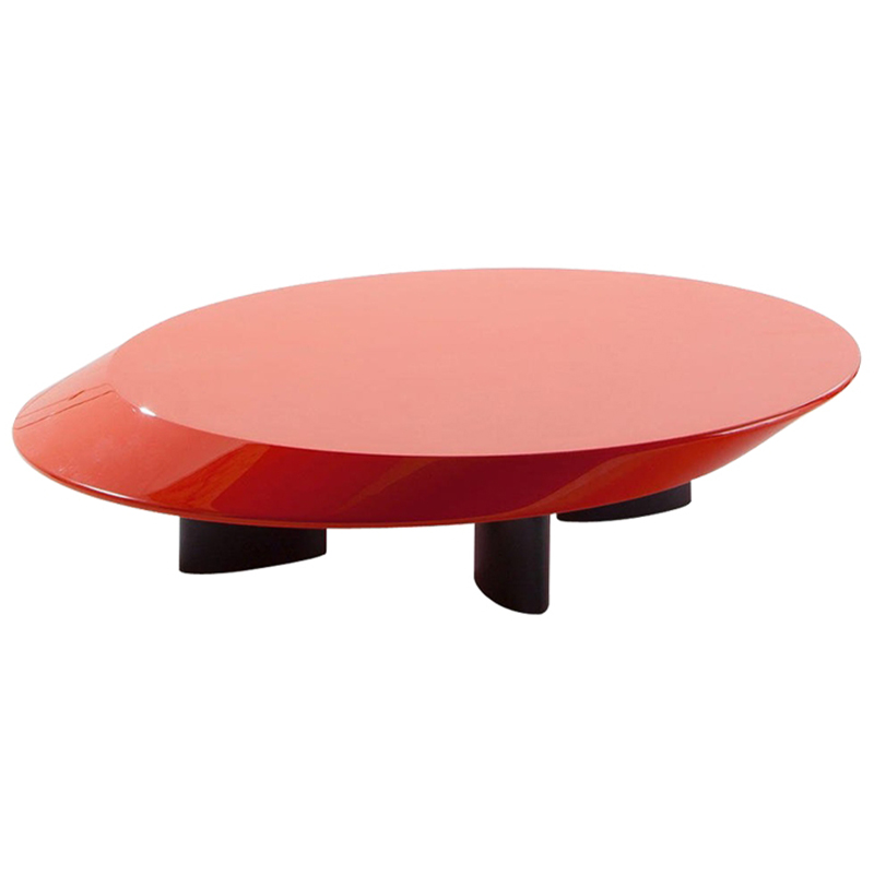 Кофейный стол Ellipse Red Glossy Coffee Table Красный Черный Кофейный стол Ellipse Red Glossy Coffee Table Красный Черный в Рязани | Loft Concept