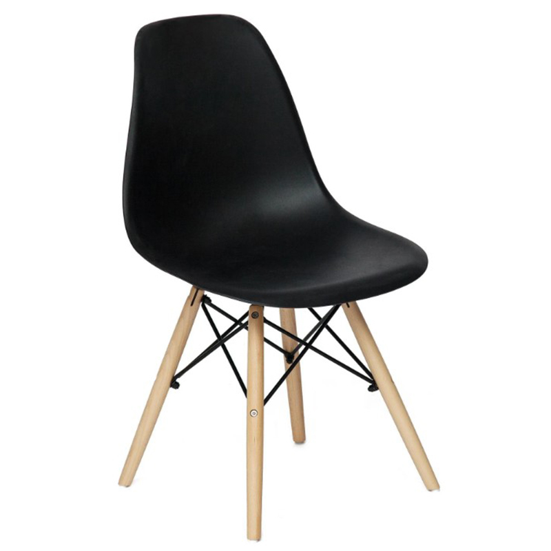 Стул DSW black Черный Древесина Стул DSW black Черный Древесина в Рязани | Loft Concept