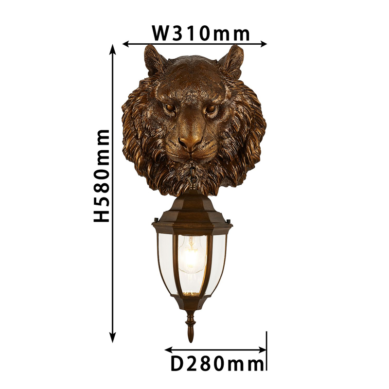 Коричневый уличный светильник с головой зверя ANIMAL LANTERN Коричневый уличный светильник с головой зверя ANIMAL LANTERN в Рязани