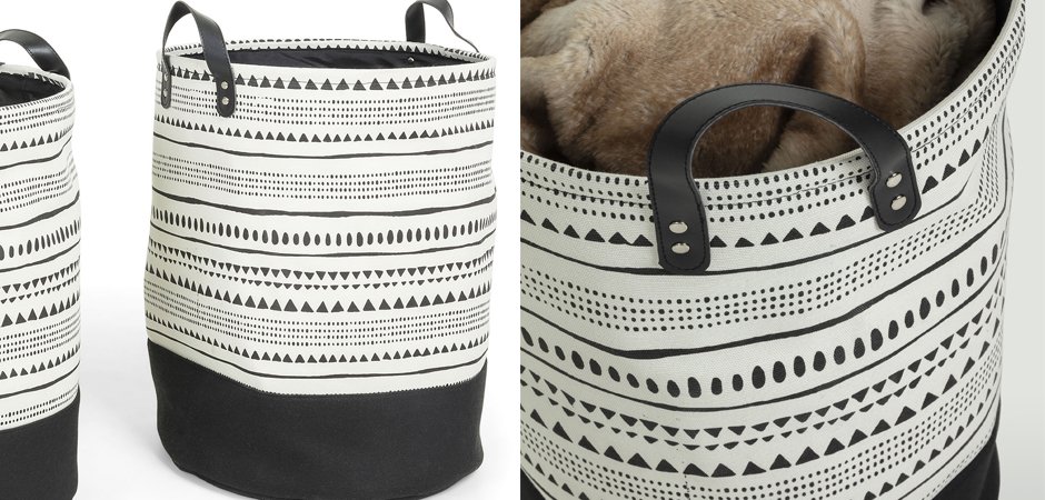 Комплект корзин Black and White Wedges Комплект корзин Black and White Wedges - Loft-Concept в Рязани
