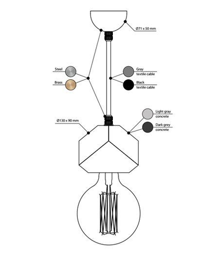 Подвесной светильник BETON MAKT в Рязани
