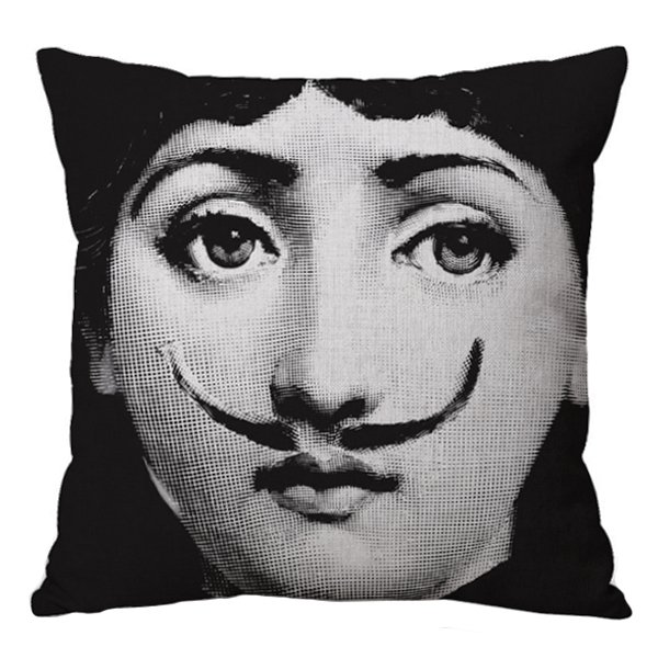 Декоративная подушка Fornasetti 021 Черно-белый Декоративная подушка Fornasetti 021 Черно-белый в Рязани | Loft Concept