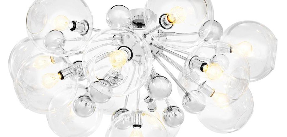 Потолочный светильник Eichholtz Ceiling Lamp Soleil Nickel Потолочный светильник Eichholtz Ceiling Lamp Soleil Nickel - Loft-Concept в Рязани