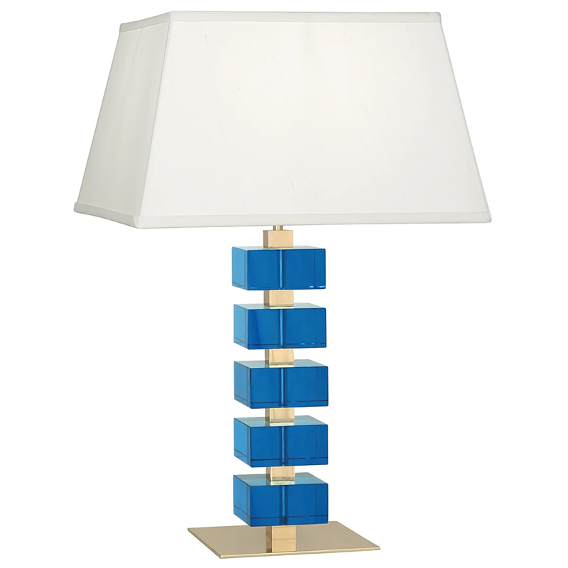 Настольная лампа Monaco Table Lamp Синий Латунь Белый Настольная лампа Monaco Table Lamp Синий Латунь Белый в Рязани | Loft Concept