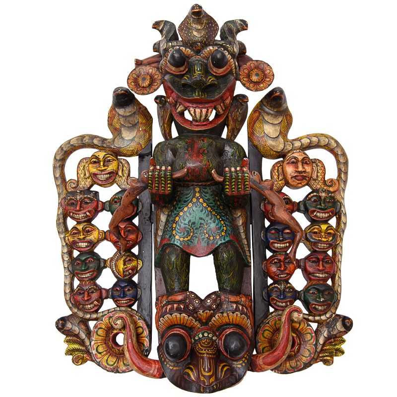 Маска "Maha Kola Sanniya" Medicine Demon Шри-Ланка Черный Мульти Маска "Maha Kola Sanniya" Medicine Demon Шри-Ланка Черный Мульти в Рязани | Loft Concept