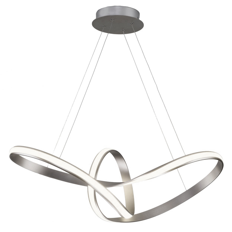 Люстра Mobius Strip Silver Chandelier Никель Сатин Люстра Mobius Strip Silver Chandelier Никель Сатин в Рязани | Loft Concept