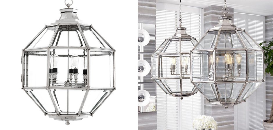 Люстра Lantern Owen Nickel L - Loft-Concept в Рязани