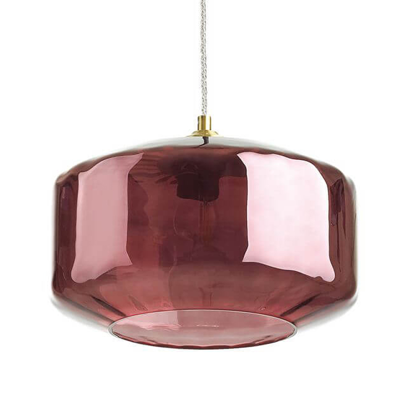 Подвесной светильник Multicolored Glass Burgundy Бургундский красный Бронза Подвесной светильник Multicolored Glass Burgundy Бургундский красный Бронза в Рязани | Loft Concept