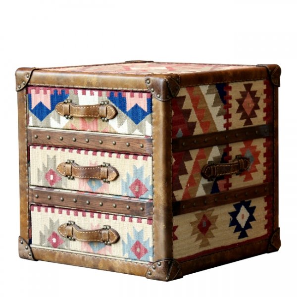 Сундук Kilim Cube Chest Мульти в Рязани | Loft Concept 