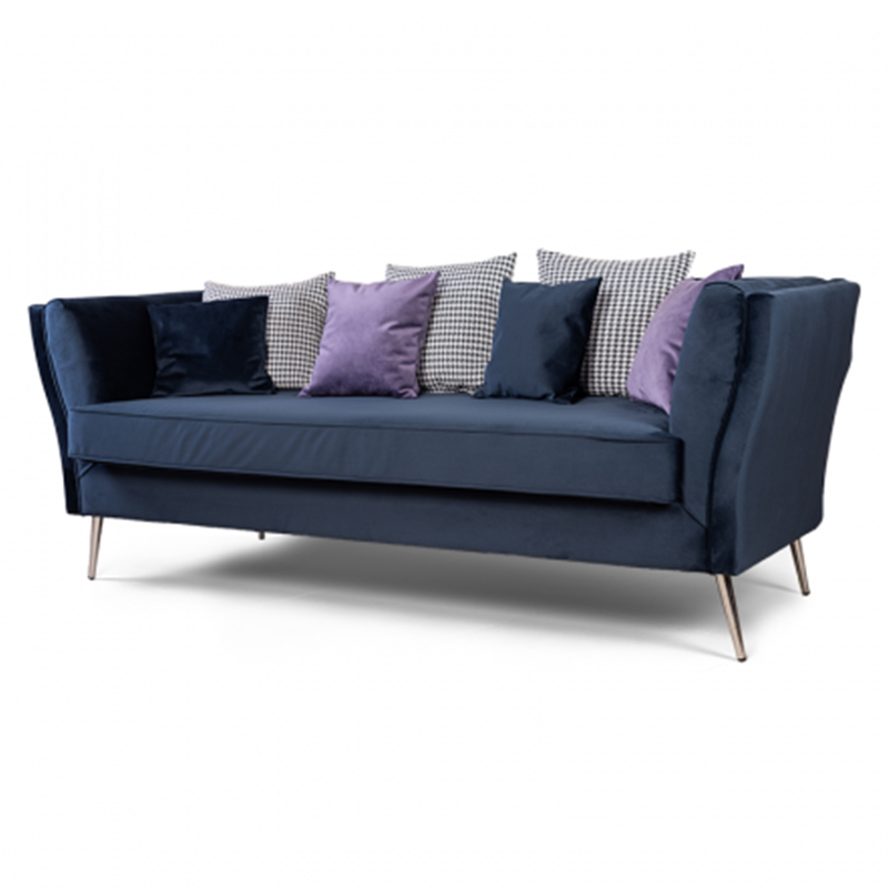 Диван Helene Sofa Синий Хром Диван Helene Sofa Синий Хром в Рязани | Loft Concept