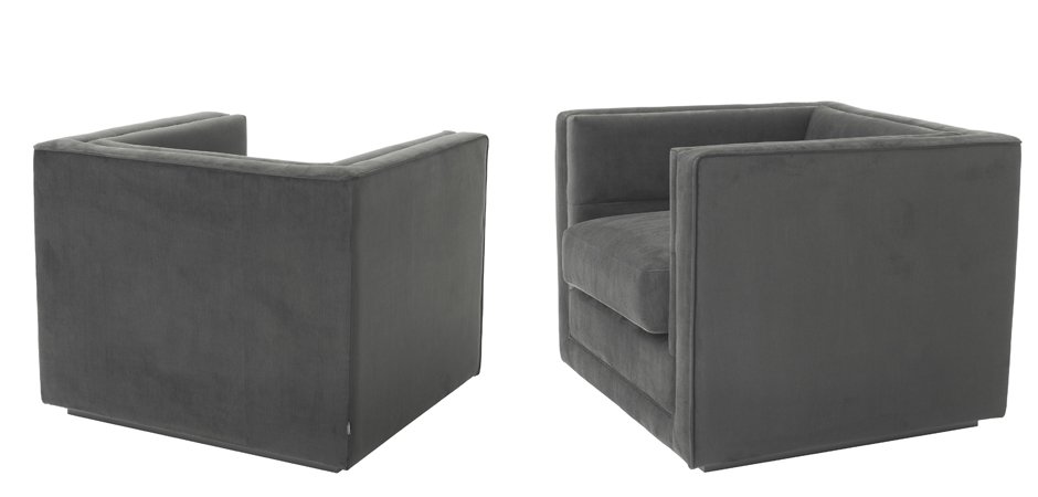 Кресло Eichholtz Сhair Adonia Anthracite - фото №1