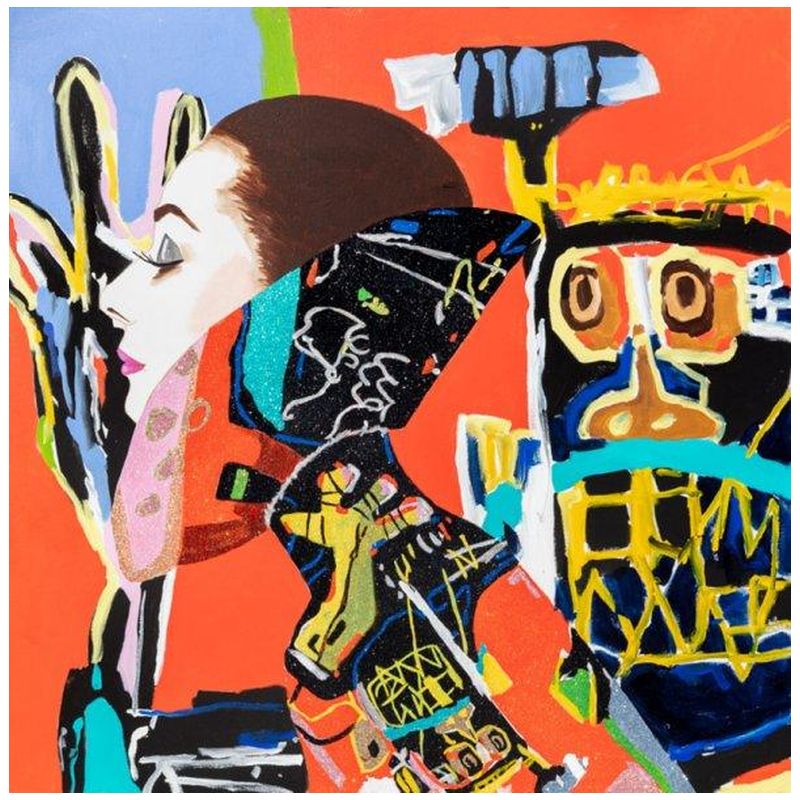 Картина She Dreamed of Basquiat in Orange Мульти Картина She Dreamed of Basquiat in Orange Мульти в Рязани | Loft Concept