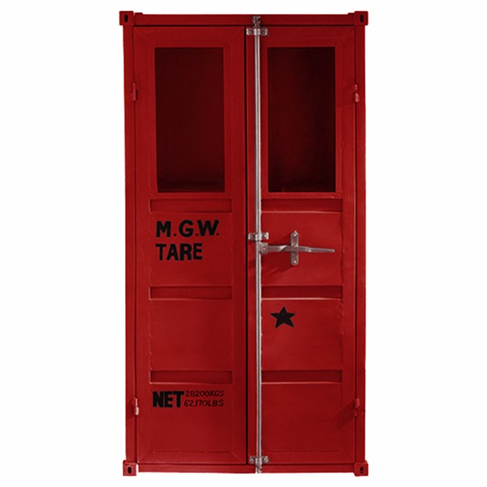 Шкаф-витрина Sea Container Red M.G.W. Синий Бирюзовый Зеленый Желтый Оранжевый Красный Белый Серый Черный Шкаф-витрина Sea Container Red M.G.W. Синий Бирюзовый Зеленый Желтый Оранжевый Красный Белый Серый Черный в Рязани | Loft Concept