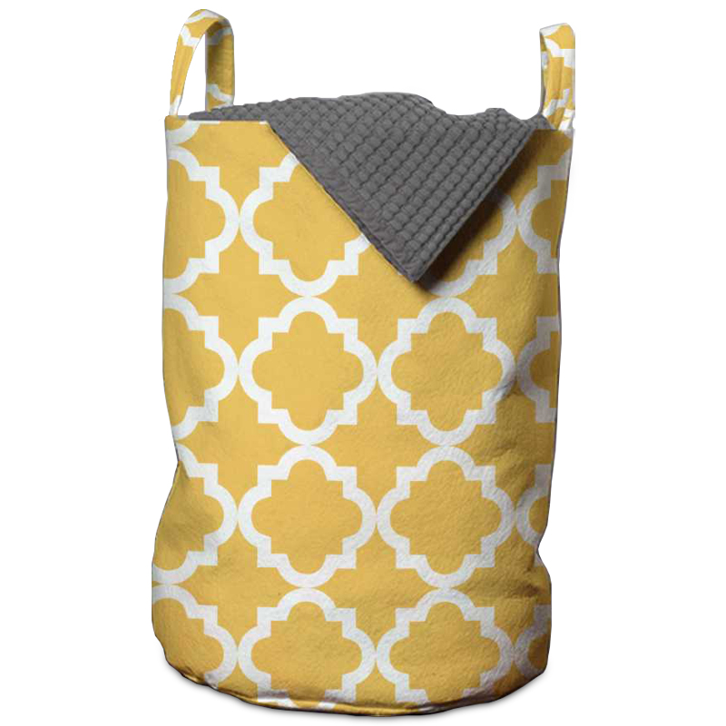 Корзина Yellow Ornament Basket Горчичный Корзина Yellow Ornament Basket Горчичный в Рязани | Loft Concept