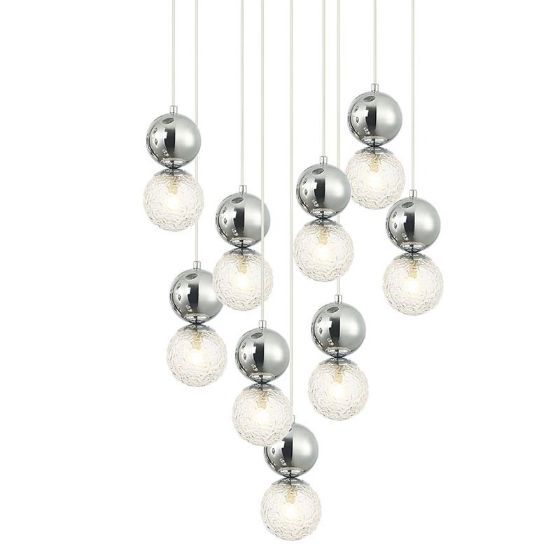 Люстра Lennert Chrome Cascade Chandelier Хром Прозрачное Стекло Люстра Lennert Chrome Cascade Chandelier Хром Прозрачное Стекло в Рязани | Loft Concept