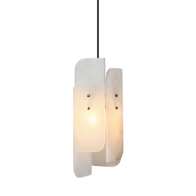 Подвесной светильник Ancel Hanging Light Белый Мрамор Bianco Глянцевое золото Подвесной светильник Ancel Hanging Light Белый Мрамор Bianco Глянцевое золото в Рязани | Loft Concept