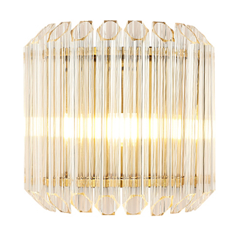 Бра Hexagon Wall Lamp прозрачное стекло Прозрачный Золотой Бра Hexagon Wall Lamp прозрачное стекло Прозрачный Золотой в Рязани | Loft Concept
