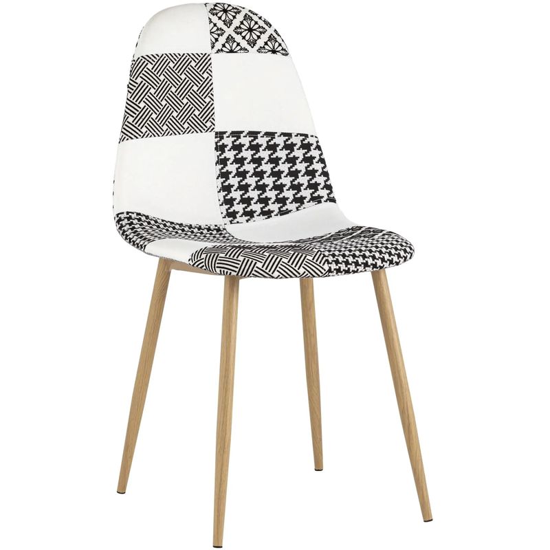 Стул Archie Chair Черно-Белый Печворк Белый Черный Древесина Стул Archie Chair Черно-Белый Печворк Белый Черный Древесина в Рязани | Loft Concept