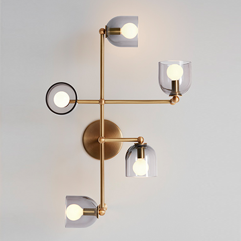 Бра Edie Sconce smok Латунь Стекло Смок Бра Edie Sconce smok Латунь Стекло Смок в Рязани | Loft Concept