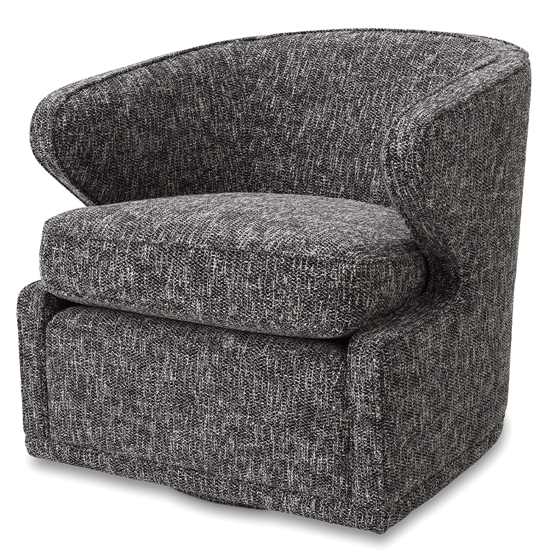 Кресло Eichholtz Swivel Chair Dorset Cambon Black Черно-белый Черный Кресло Eichholtz Swivel Chair Dorset Cambon Black Черно-белый Черный в Рязани | Loft Concept