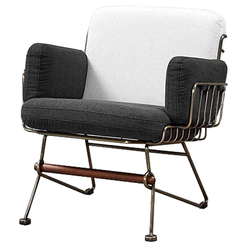 Кресло Jenson Armchair Серый Коричневый Бронза Кресло Jenson Armchair Серый Коричневый Бронза в Рязани | Loft Concept