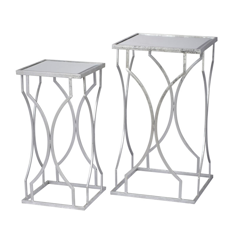 Комплект приставных столов Mirror Surface Table silver Серебряный Комплект приставных столов Mirror Surface Table silver Серебряный в Рязани | Loft Concept