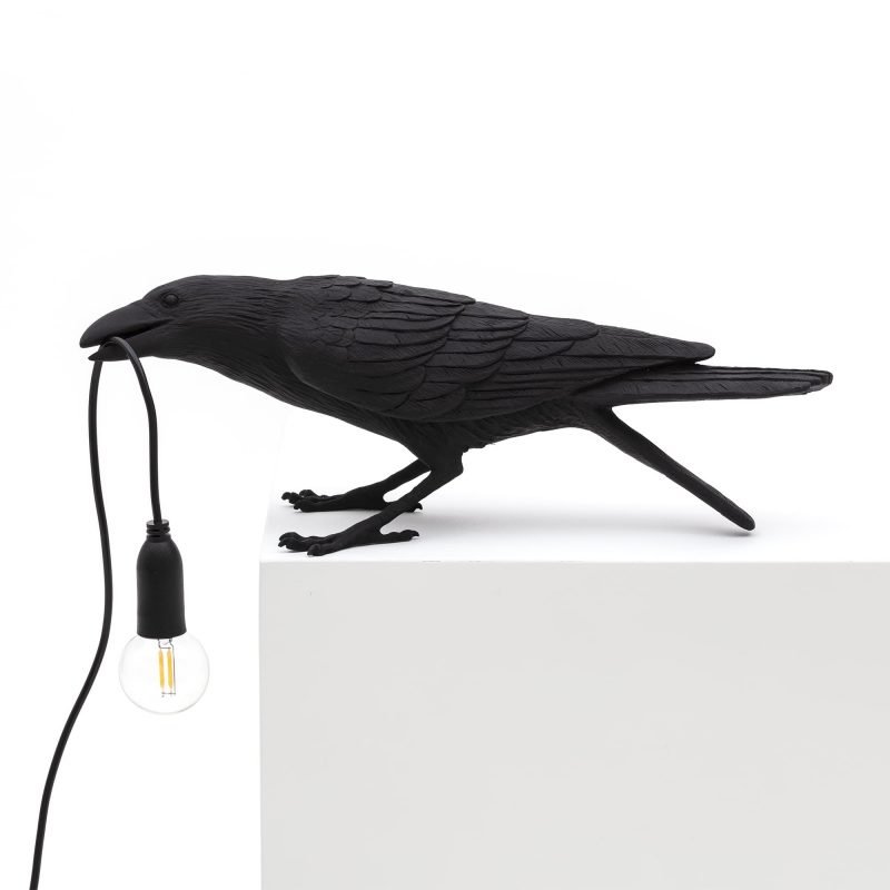 Настольная лампа Seletti Bird Lamp Black Playing Черный Настольная лампа Seletti Bird Lamp Black Playing Черный в Рязани | Loft Concept