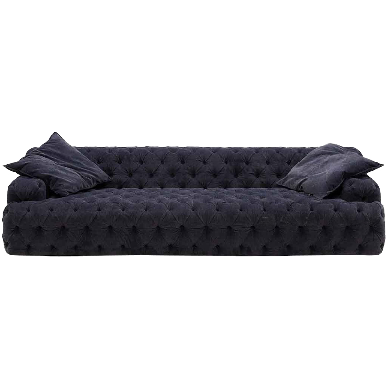 Трехместный диван темно-синий Campion Deep Blue Sofa Темно-синий Трехместный диван темно-синий Campion Deep Blue Sofa Темно-синий в Рязани | Loft Concept