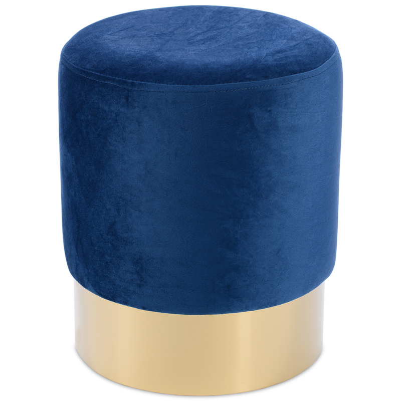 Пуф Una Puff blue Синий Золотой Пуф Una Puff blue Синий Золотой в Рязани | Loft Concept