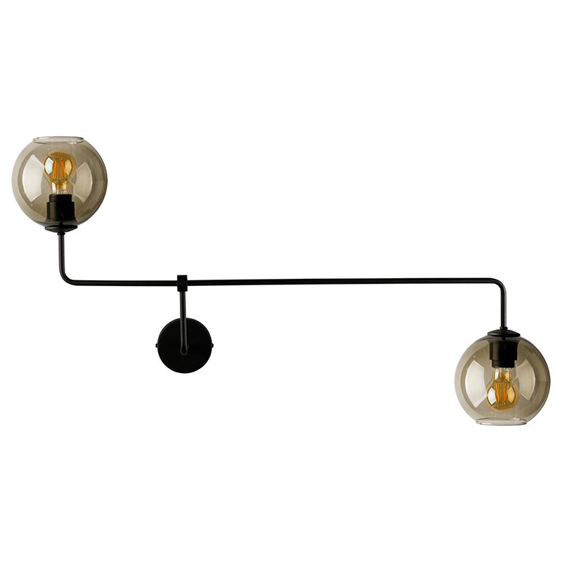 Бра Franco Wall Lamp Duo Черный Янтарный Бра Franco Wall Lamp Duo Черный Янтарный в Рязани | Loft Concept