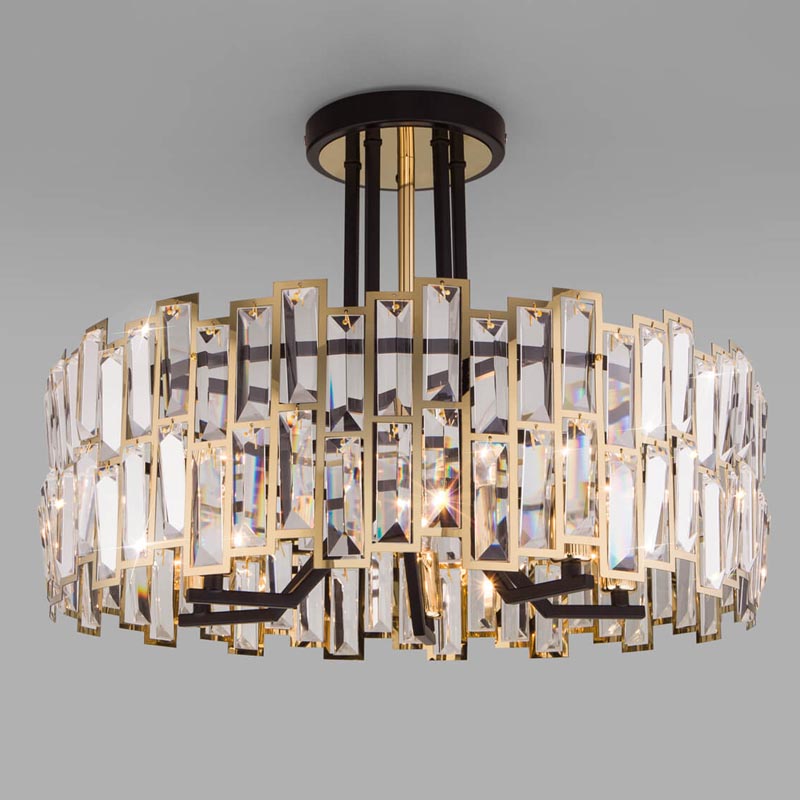 Потолочная люстра Darkness Chandelier gold 53 Черный Прозрачный (Transparent) Золотой Потолочная люстра Darkness Chandelier gold 53 Черный Прозрачный (Transparent) Золотой в Рязани | Loft Concept