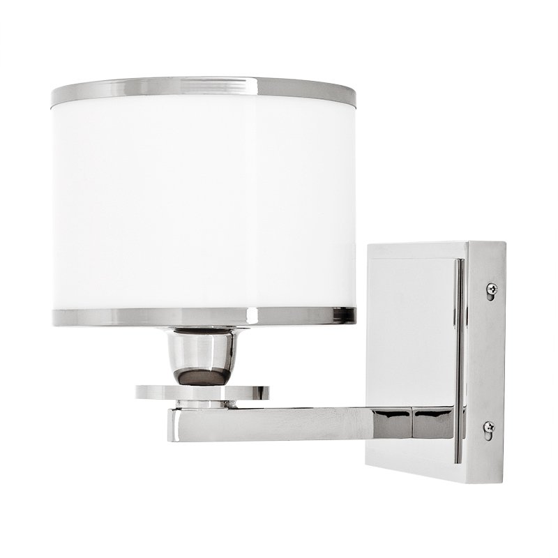 Бра Eichholtz Wall Lamp Van Cleeff Никель Белый Бра Eichholtz Wall Lamp Van Cleeff Никель Белый в Рязани | Loft Concept