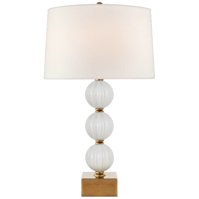 Настольная лампа SAZERAC LARGE TABLE LAMP White Белый Латунь Бежевый Настольная лампа SAZERAC LARGE TABLE LAMP White Белый Латунь Бежевый в Рязани | Loft Concept