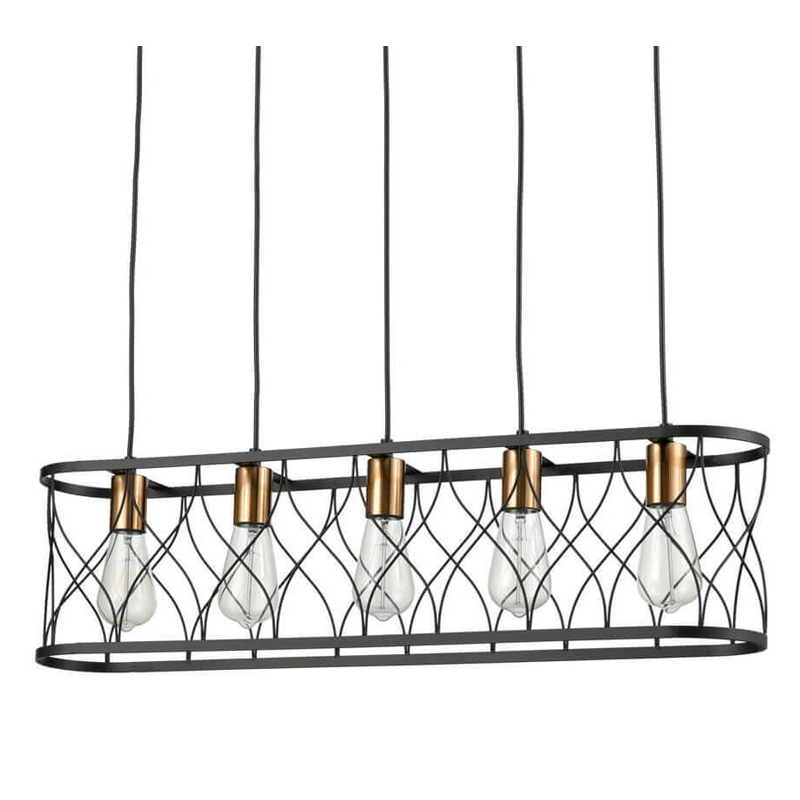 Люстра Loft Oval Base Черный Золотой Люстра Loft Oval Base Черный Золотой в Рязани | Loft Concept