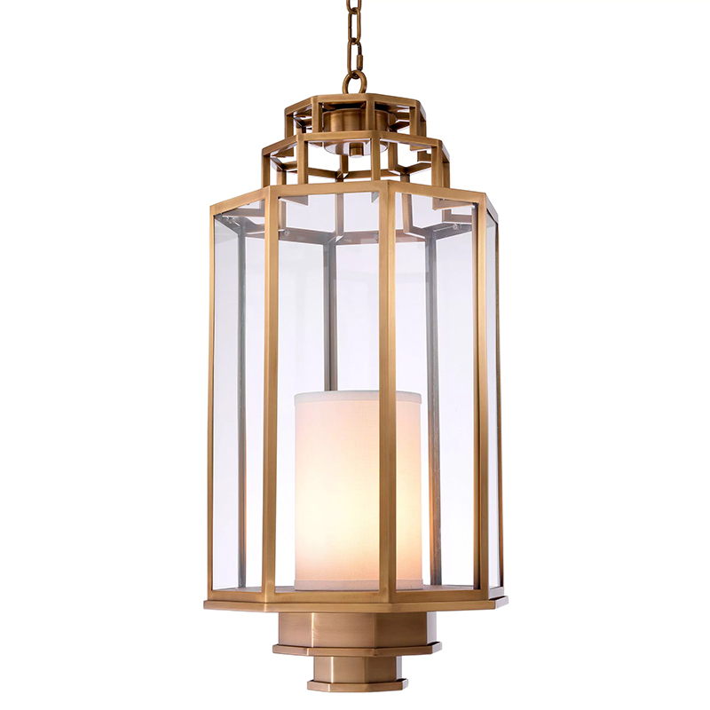 Подвесной светильник Eichholtz Lantern Monticello M Прозрачное Стекло Латунь Белый Подвесной светильник Eichholtz Lantern Monticello M Прозрачное Стекло Латунь Белый в Рязани | Loft Concept
