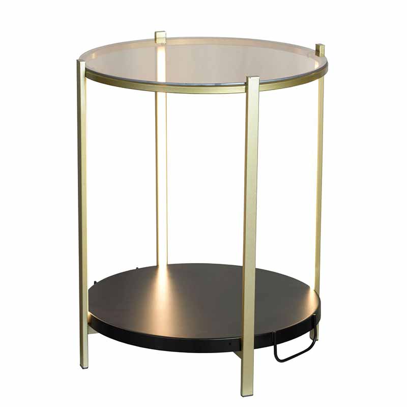Приставной стол Hael Side Table LED Золотой в Рязани | Loft Concept 
