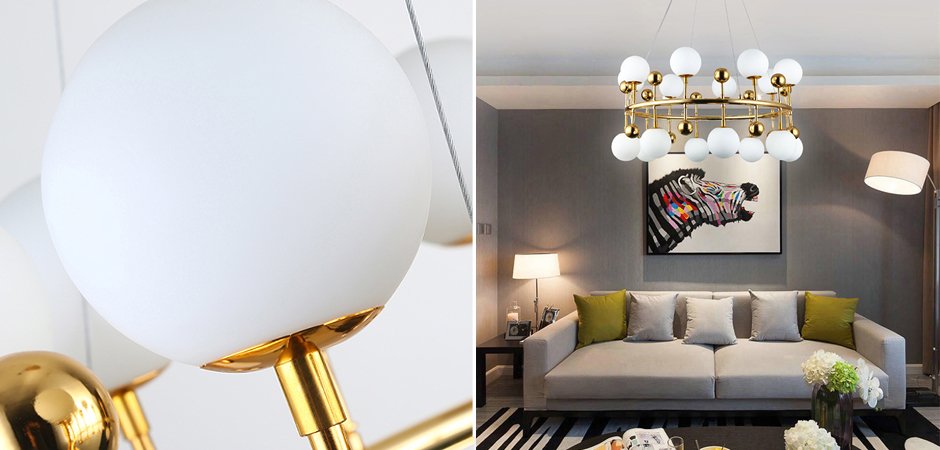 Люстра Milk Bubble Ring Chandelier Люстра Milk Bubble Ring Chandelier - Loft-Concept в Рязани
